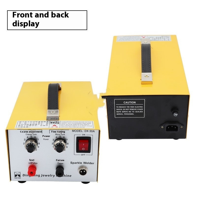 30A DC Jewelry Spot Welder | Foot Pedal Control, Soldering Tweezers, 35×20×14cm, EU/US Plug