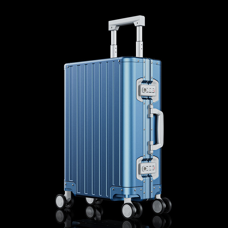 Premium Aluminum Magnesium Alloy Hardshell Luggage | 20"/24"/26"/28", 5 Colors, Striped Travel Case