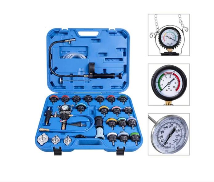 28-Piece Master Cooling System Radiator Pressure Tester | Vacuum Purge & Refill Kit, Auto Repair
