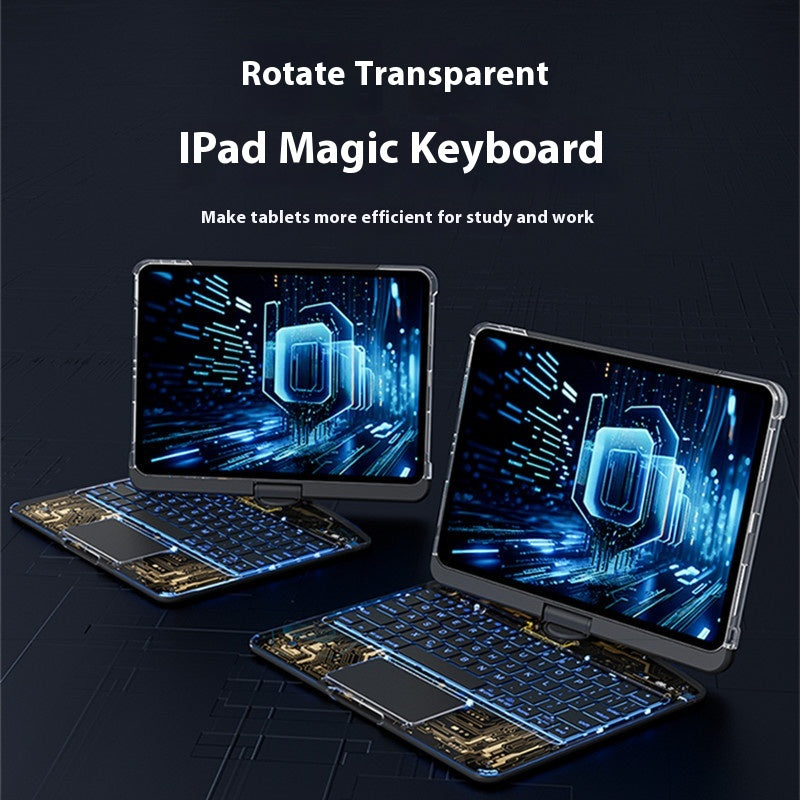 360° Rotating iPad Keyboard Case with Trackpad | Bluetooth | Scissor-Switch | Pen Slot | 5 Colors