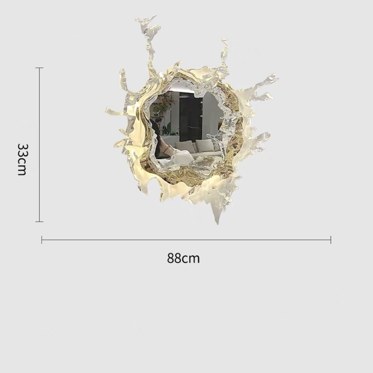 Modern Minimalist Acrylic LED Vanity Mirror Wall Lamp | 3 Sizes 45-88cm, Chrome & Gold, Warm/Neutral/Cool White, 220V