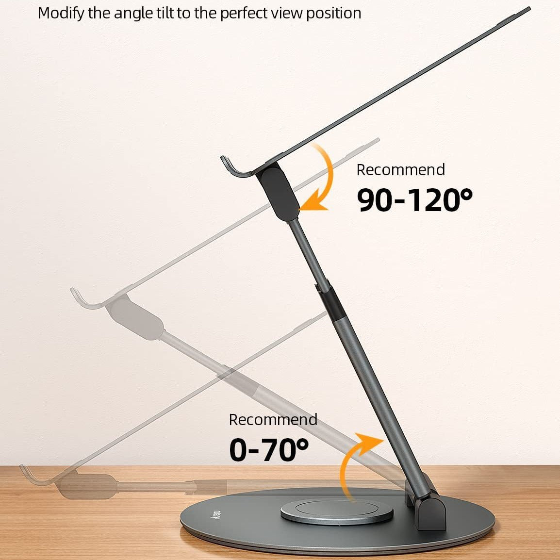 Aluminum Alloy Adjustable Laptop Stand | Ergonomic Desk Riser | Standard & 360° Rotating | Gray, Silver & Rose Gold