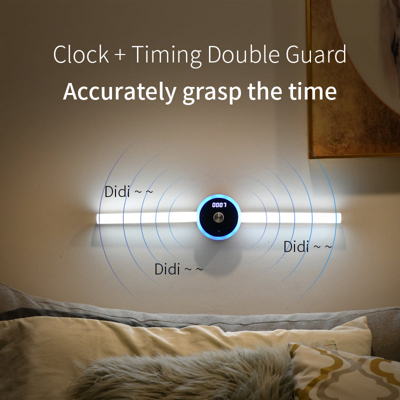 3-in-1 Smart LED Cabinet Light | 4000mAh | USB | 475×88×34mm | PIR Sensor, Clock & Timer | Removable | Stick-On | Wardrobe, Kitchen & Under-Cabinet Lighting