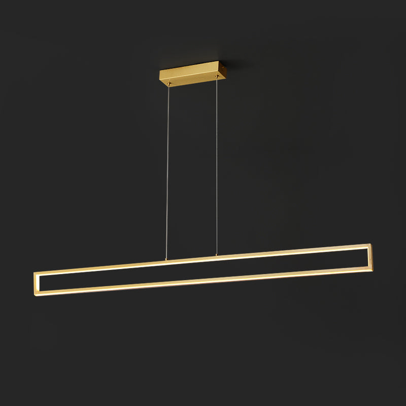 Full Copper & Silicone Strip Linear LED Bar Chandelier | 101cm & 121cm, Dual-Color, 111-240V, 20-25㎡