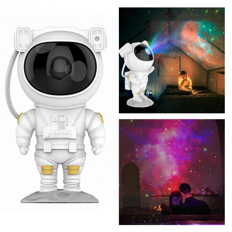 Astronaut Galaxy Starry Sky Projector Lamp | 5W | Nebula & Stars | Remote | 40/90min Timer | USB, APP & Rechargeable | 245×123×115mm | Bedroom & Kids Room