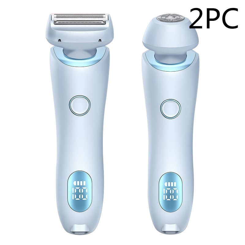 2-in-1 Women's Electric Shaver & Epilator | IPX7 Waterproof | USB Rechargeable | Full Body | Legs, Underarms & Bikini | Hypoallergenic | Wet & Dry | Pink & Blue