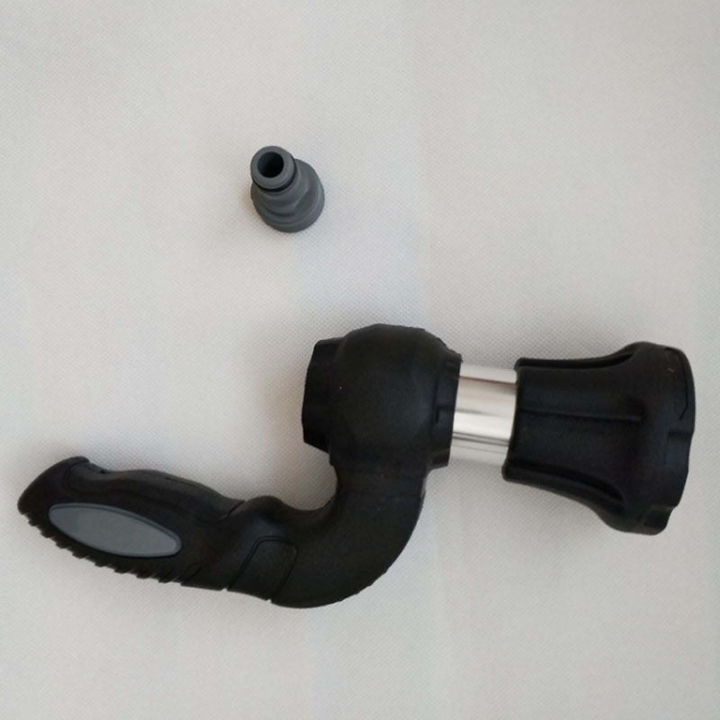 5-Setting Garden Hose Spray Nozzle | ABS + Aluminium Alloy | 23×6.5×11cm | Fits 5/8" Hose | Ergonomic Handle | Lawn, Garden & Car Washing | Black