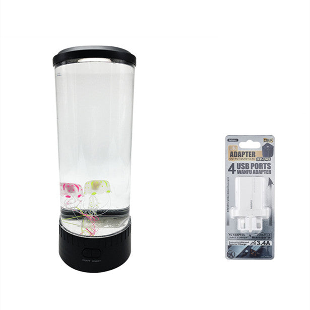 Jellyfish LED Table Lamp | Acrylic Shade | 5000hr | USB & US Plug | With & Without Remote | 14×14×35cm & 10.7×10.7×30cm | Bedroom & Living Room Decor