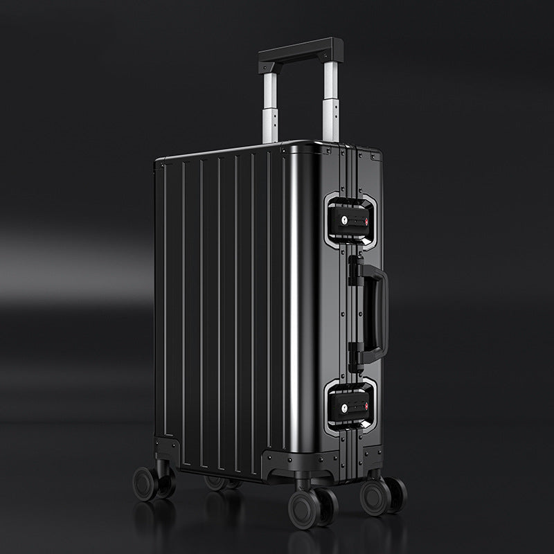 Premium Aluminum Magnesium Alloy Hardshell Luggage | 20"/24"/26"/28", 5 Colors, Striped Travel Case