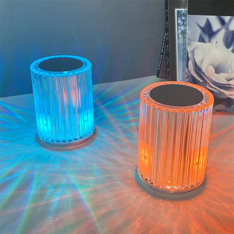Faux Crystal RGB LED Desk Lamp | 5W | ≤36V | Ø9cm × H13cm | Acrylic | Touch & Remote | 3-Colour & 16-Colour | Bedroom, Living Room & Office Atmosphere Light