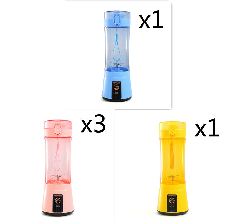 380ml USB Rechargeable Portable Personal Blender | 2000mAh, Food-Grade PC, Dual Safety Protection, Blue, Green, Pink & Yellow