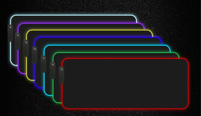 RGB LED Gaming Mouse Pad | 12 Lighting Modes | USB Powered | 3mm & 4mm | 7 Sizes | Desk & Gaming Setup