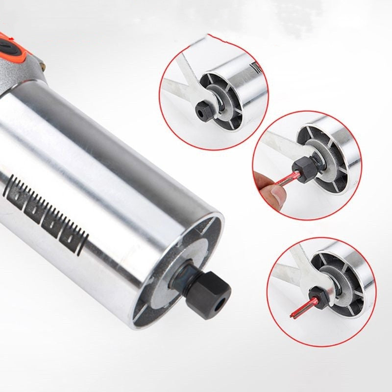 580W Electric Wood Trimmer Router | 30,000 RPM, 220V, Adjustable Scale, Straight & Curve Guide, US/UK Plug