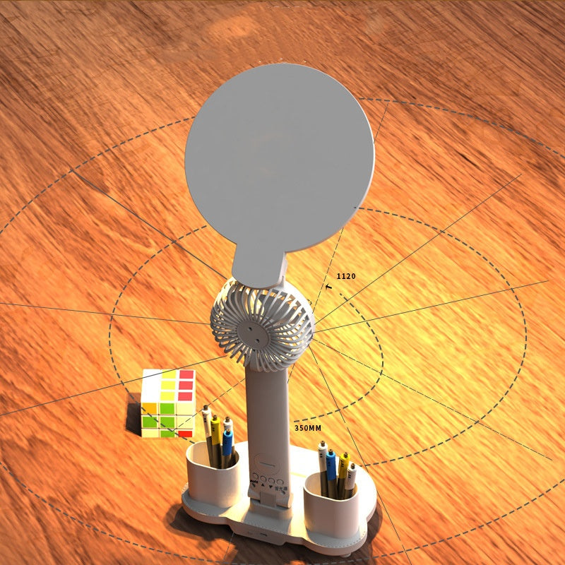 LED Clock Desk Lamp | 7W | 40 LEDs | 3-Colour + Dimmer | USB Rechargeable | Fan & Pen Holder | 2000 & 3200mAh