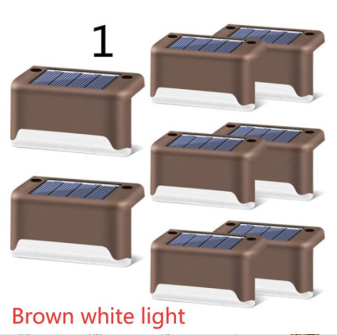 Solar LED Outdoor Step & Fence Light | Warm White | Auto On/Off | Waterproof | 75×44×42mm | European Style | Deck, Stairs, Garden & Pathway | 1–20pc Packs | Black & Brown