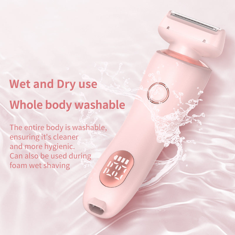 2-in-1 Women's Electric Shaver & Epilator | IPX7 Waterproof | USB Rechargeable | Full Body | Legs, Underarms & Bikini | Hypoallergenic | Wet & Dry | Pink & Blue