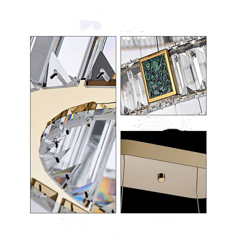 HEKEYLT-6803 Light Luxury Crystal Chandelier | K9 & Plain Crystal, Touch Switch, 14 Sizes, LED, 20,000h
