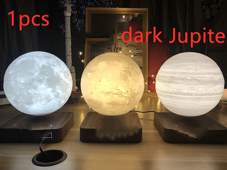 3D Magnetic Levitation Moon Night Light | 14cm | 12V | Touch Switch | Wood Base | 15mm Float | AU, EU, UK & US
