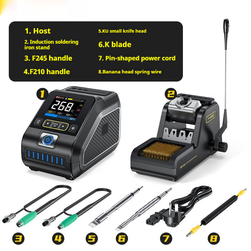 Intelligent Constant Temperature Soldering Station | 110-250V, F210/F245 Tips, Multi-Head, US/EU/CN Plug
