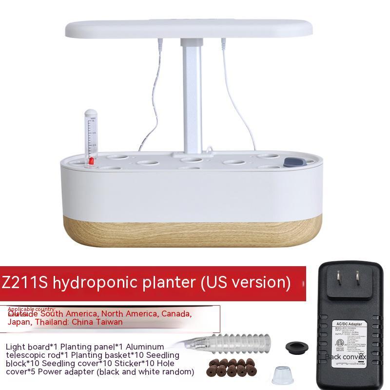 Z211S Smart Hydroponic Indoor Planter | 4.2L Tank, Soilless Cultivation, EU/UK/US Plug, Beige & Black
