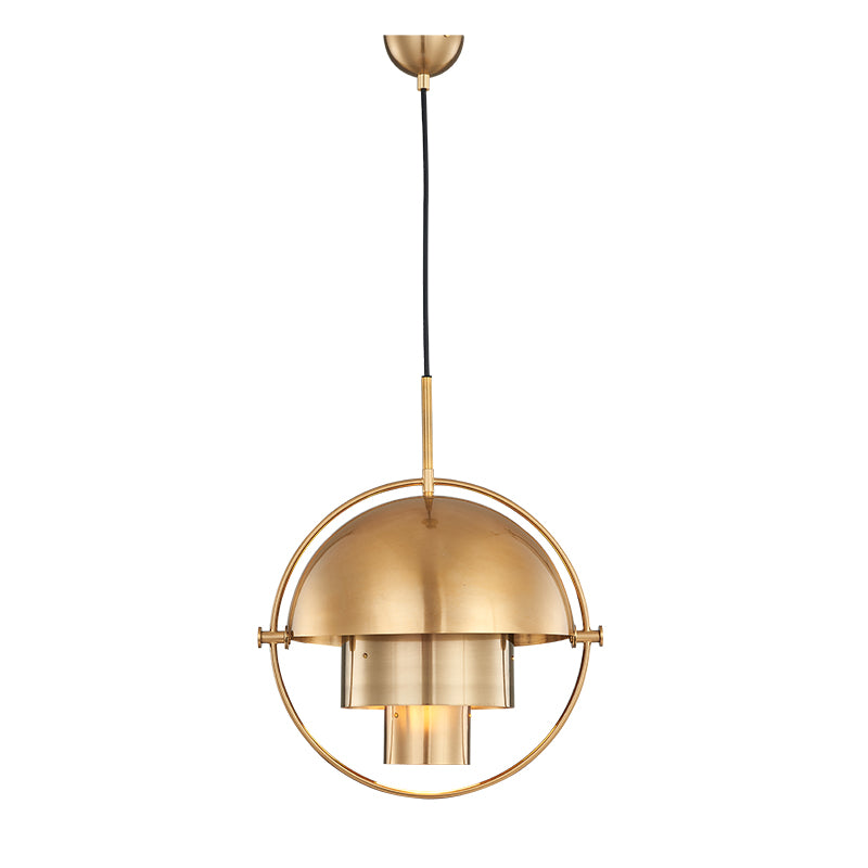 Chrome-Plated Zinc Alloy Half-Circle LED Chandelier | 4 Colours, 111-240V, 10-15㎡, Bedroom & Dining Room