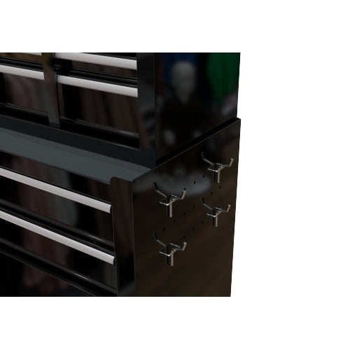 8-Drawer Rolling Tool Chest with Wheels | Central Lock, Ball-Bearing Drawers, Powder-Coated Steel, Black