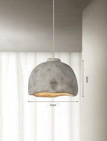 Japanese Wabi-Sabi Coarse Pottery Resin Fish LED Chandelier | 35 & 45cm, Warm Light, 2m Adjustable, 220V