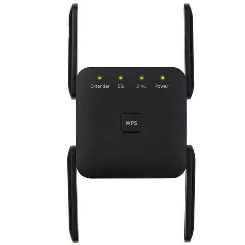 1200Mbps WiFi Repeater & Signal Booster | 2.4G & 5G Dual Band | EU/UK/US Plug | White & Black
