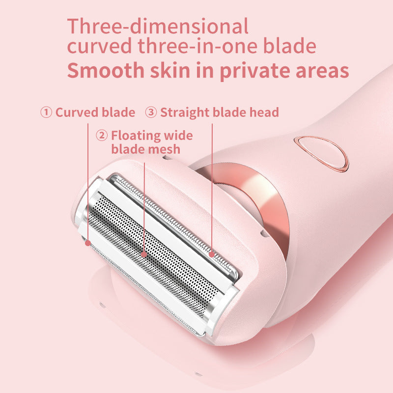 2-in-1 Women's Electric Shaver & Epilator | IPX7 Waterproof | USB Rechargeable | Full Body | Legs, Underarms & Bikini | Hypoallergenic | Wet & Dry | Pink & Blue
