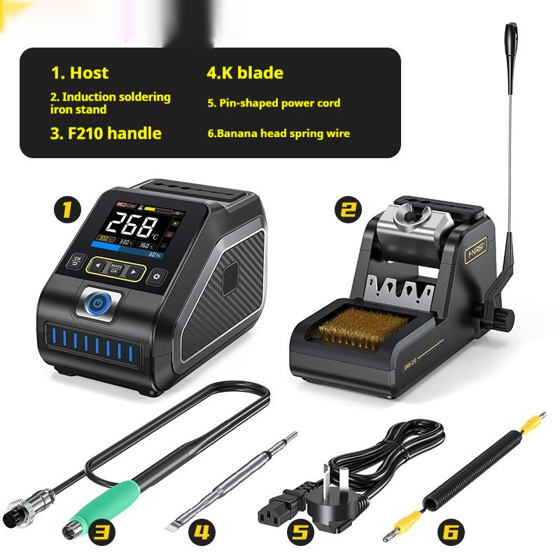 Intelligent Constant Temperature Soldering Station | 110-250V, F210/F245 Tips, Multi-Head, US/EU/CN Plug