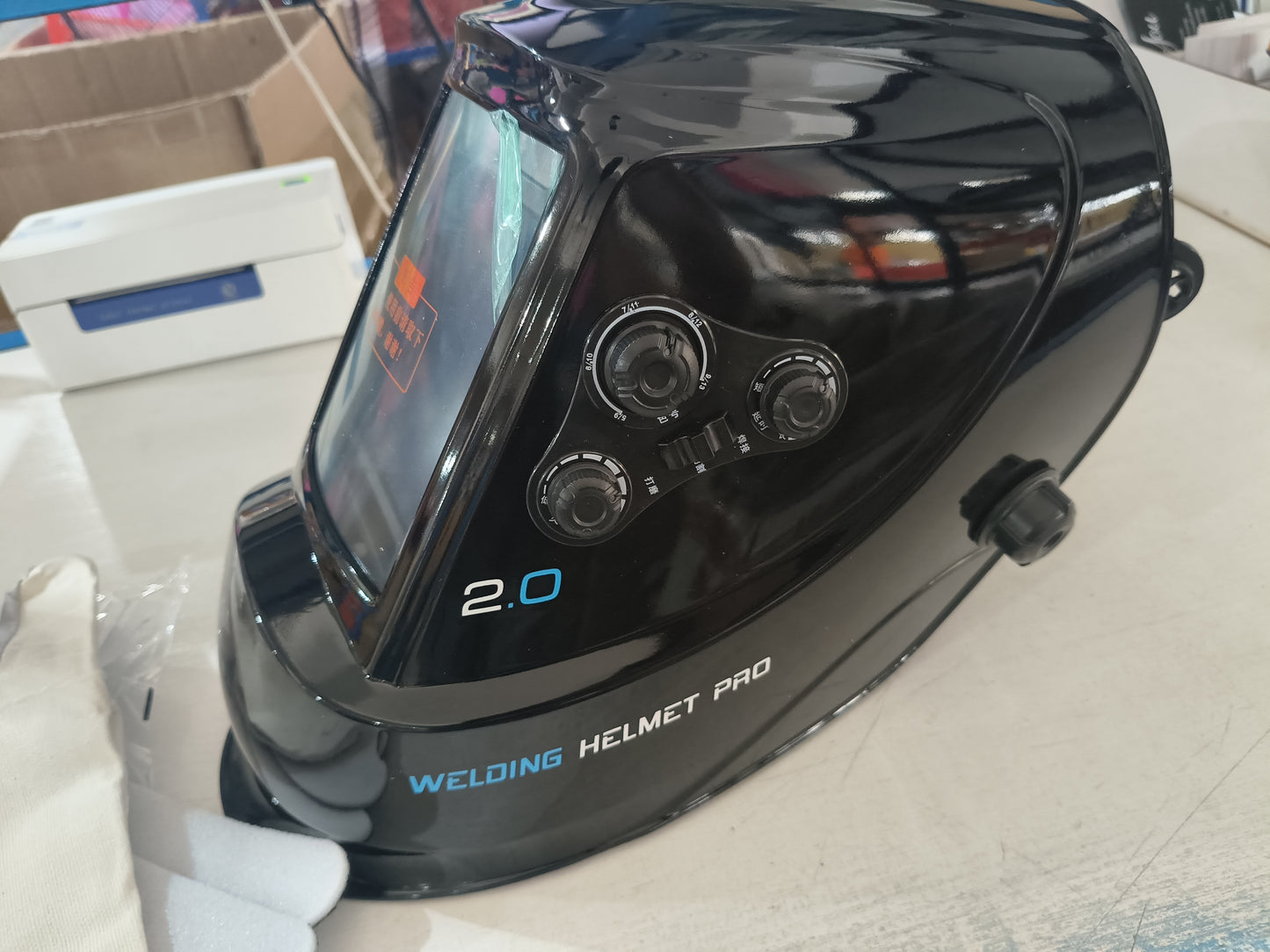Auto-Darkening Welding Helmet Filter Lens | DIN5-13, 1/10000s Switch, Solar & Lithium Battery