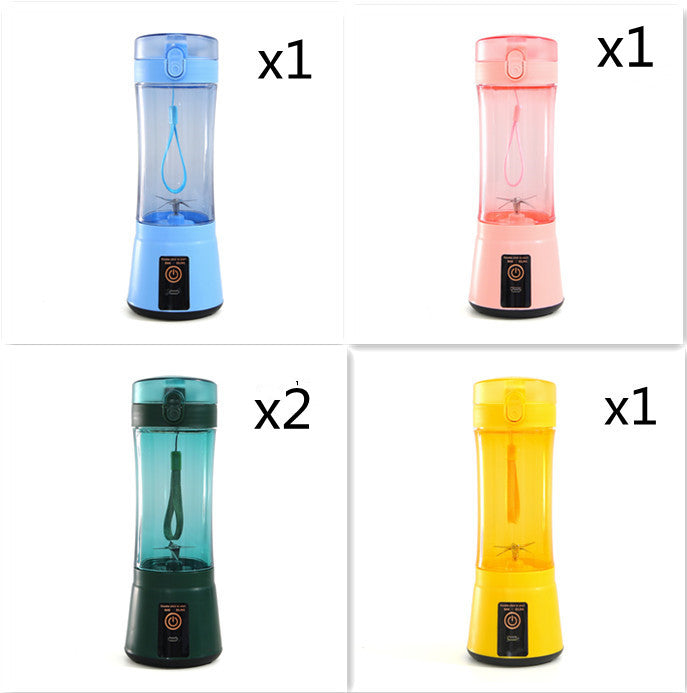 380ml USB Rechargeable Portable Personal Blender | 2000mAh, Food-Grade PC, Dual Safety Protection, Blue, Green, Pink & Yellow
