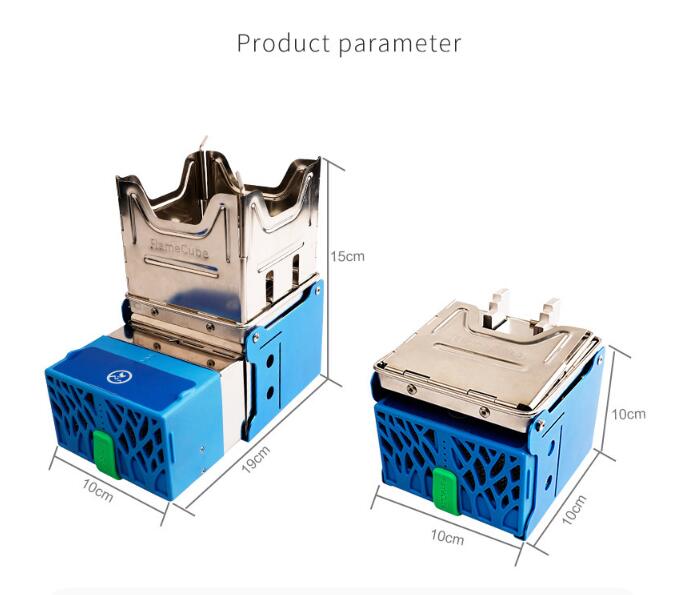 Portable Firewood Camping Stove with USB Power Generator | 4-Min Boil, Serves 3-5, PSE Certified, Blue