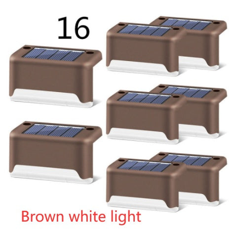 Solar LED Outdoor Step & Fence Light | Warm White | Auto On/Off | Waterproof | 75×44×42mm | European Style | Deck, Stairs, Garden & Pathway | 1–20pc Packs | Black & Brown