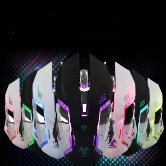 Wireless Rechargeable Silent Mouse | LED Backlit, Mute Clicks | USB | Desktop & Laptop | Black, White, Silver