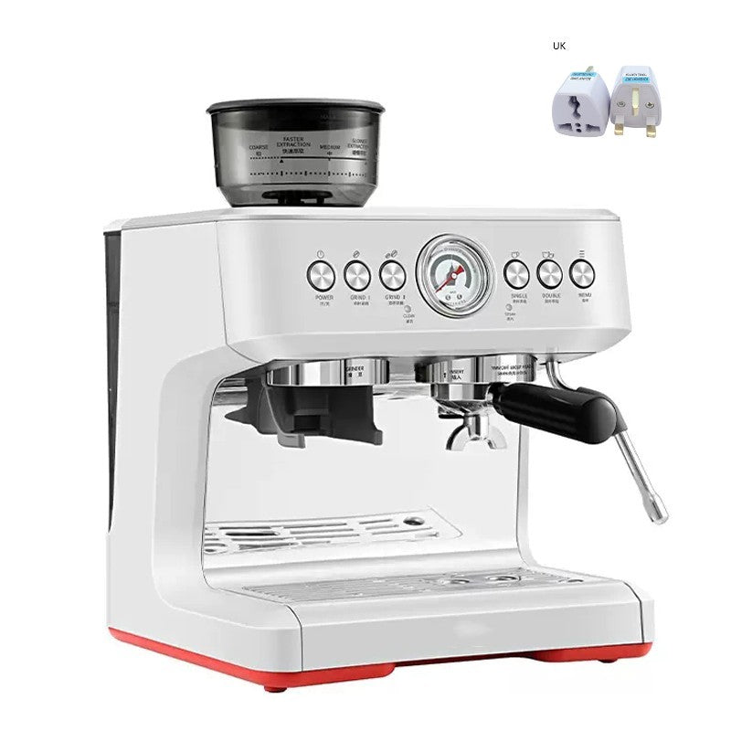 20 BAR Semi-Automatic Espresso Machine | Built-in Grinder, Steam Frother, 2200W, 2.8L, AU/EU/UK/US, White