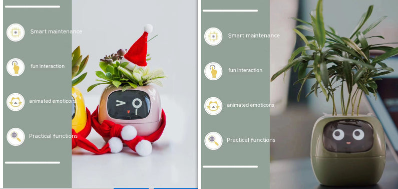 Smart AI Electronic Plant Pot – 7 Sensors, 49+ Expressions & Intelligent Water Monitor