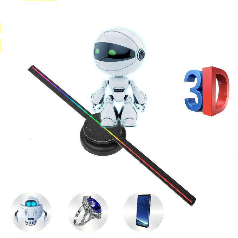 3D Holographic Fan Display | 410mm | 640×640 | App, Card & PC Control | Multi-Function Remote | HD Non-Flicker | 12V/2A | AU, EU, UK & US Plug | Shops, Bars, Events & Holiday Decor