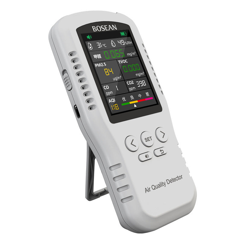 High-Precision Formaldehyde Detector & Indoor Air Quality Tester | 0.001mg/m³ Accuracy, 320×240 Display