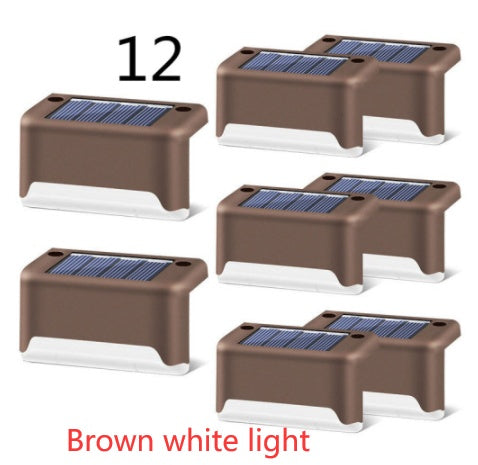 Solar LED Outdoor Step & Fence Light | Warm White | Auto On/Off | Waterproof | 75×44×42mm | European Style | Deck, Stairs, Garden & Pathway | 1–20pc Packs | Black & Brown