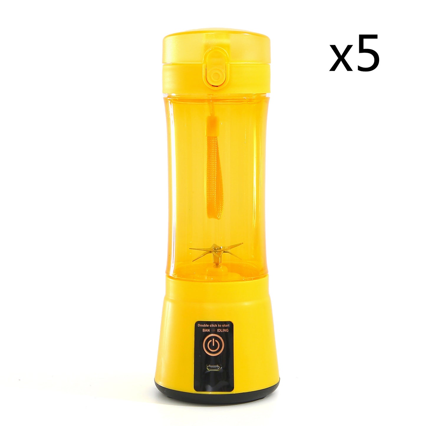 380ml USB Rechargeable Portable Personal Blender | 2000mAh, Food-Grade PC, Dual Safety Protection, Blue, Green, Pink & Yellow