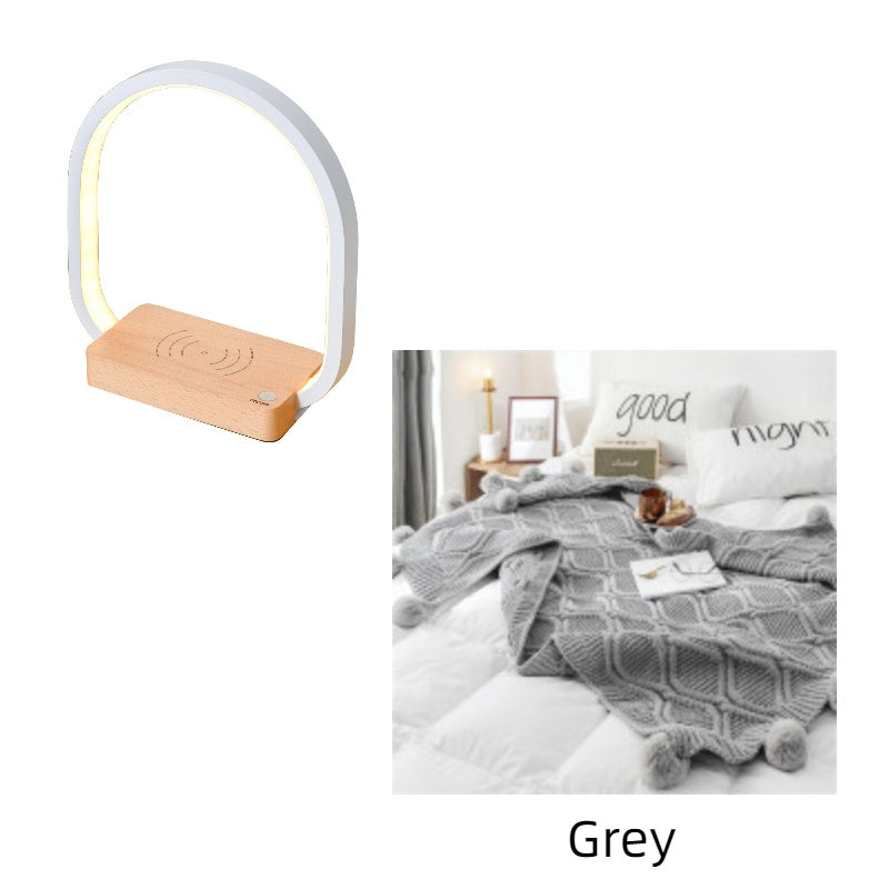 Wireless Charging Multifunctional Desk Lamp | Eye Protection | USB | Metal Shade | Bedside & Office | European Style