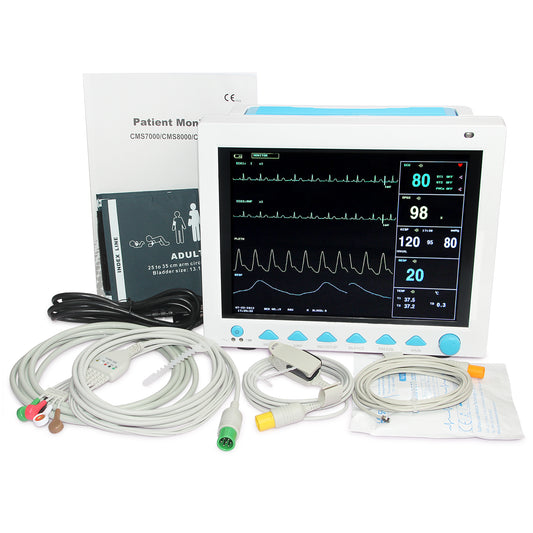 CMS8000 12.1" ICU/CCU Patient Monitor | 6-Parameter ECG, NIBP, SpO2, TEMP & RESP