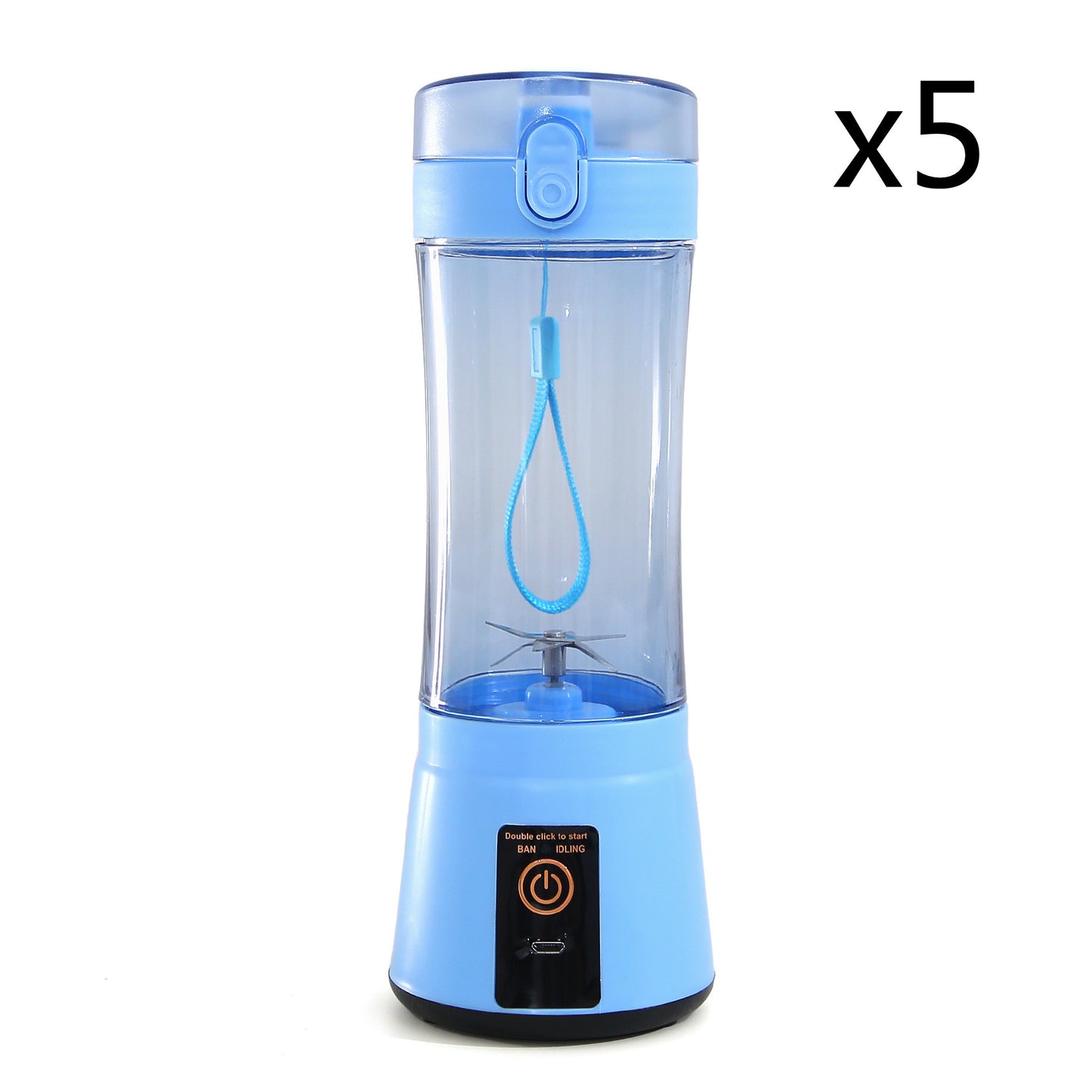 380ml USB Rechargeable Portable Personal Blender | 2000mAh, Food-Grade PC, Dual Safety Protection, Blue, Green, Pink & Yellow