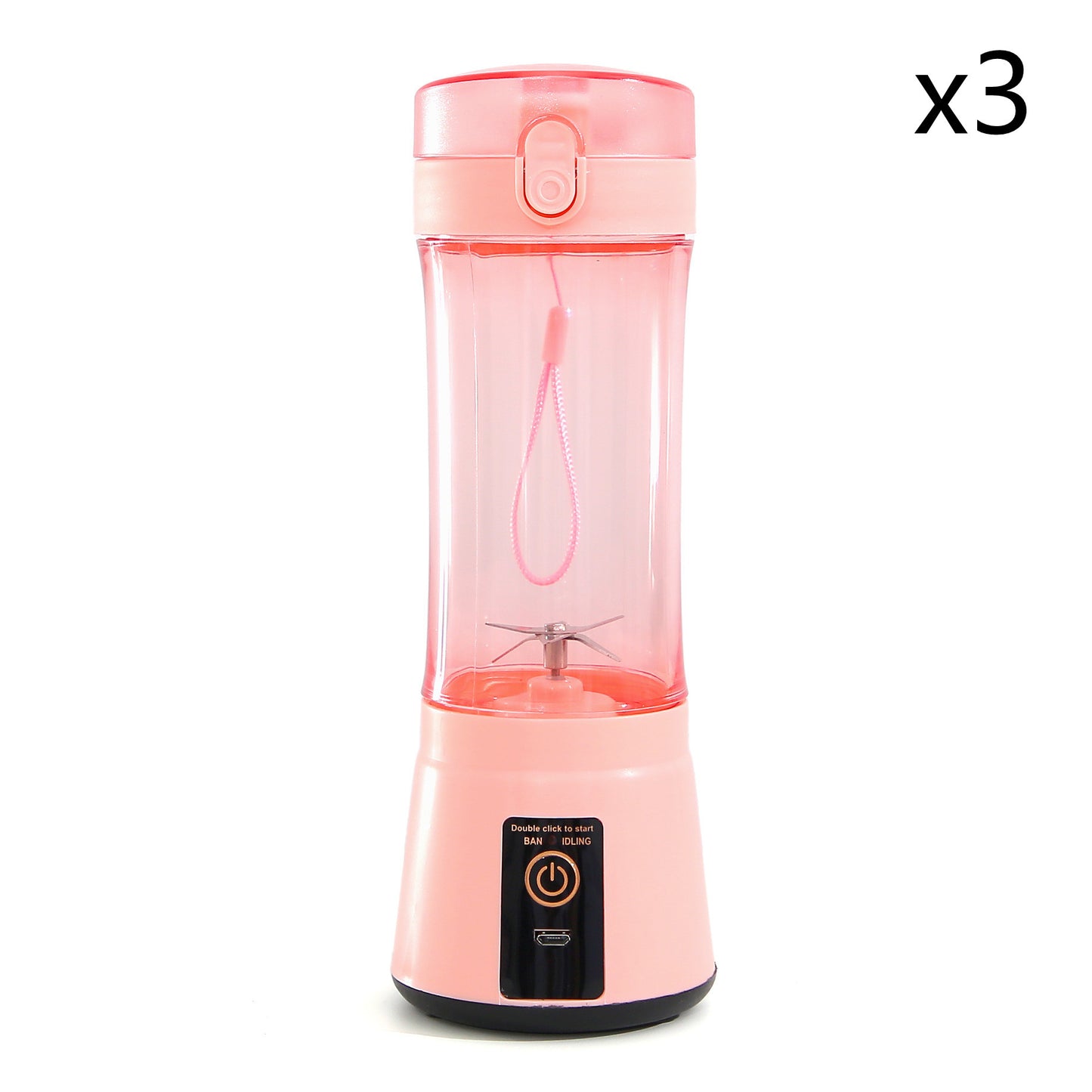 380ml USB Rechargeable Portable Personal Blender | 2000mAh, Food-Grade PC, Dual Safety Protection, Blue, Green, Pink & Yellow