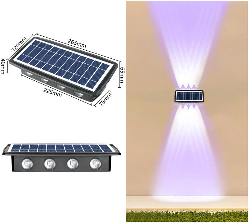 Solar Outdoor Wall Light | 18650 1500mAh | 5050 LED | 4 & 6 LED | Cool White, Warm White & Dual-Colour | ABS+PC | 5.5V 1.5W Solar Panel | Waterproof | Garden, Patio & Pathway