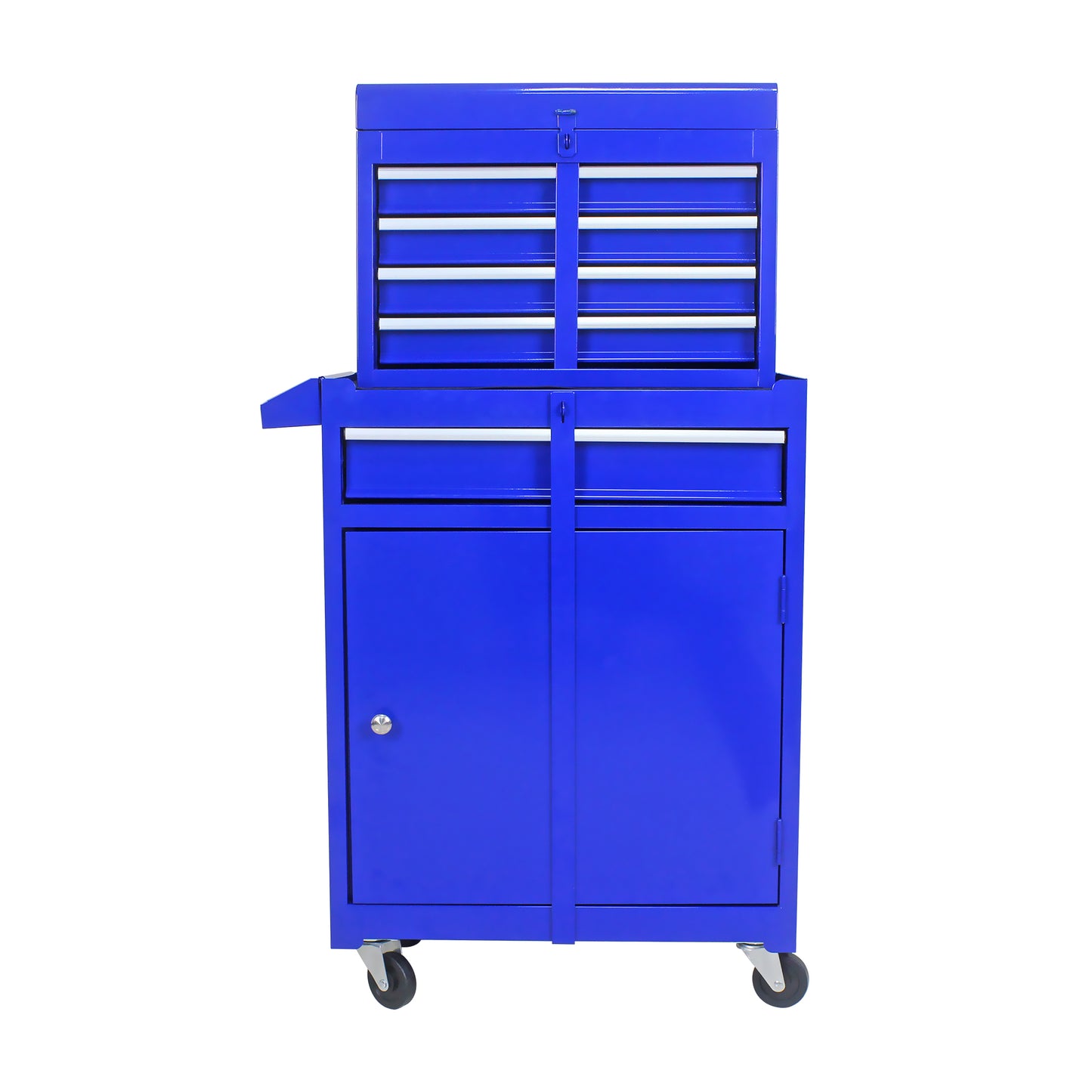 5-Drawer Detachable Tool Chest with Bottom Cabinet | 100kg Capacity, 4 Wheels, Adjustable Shelf, Blue