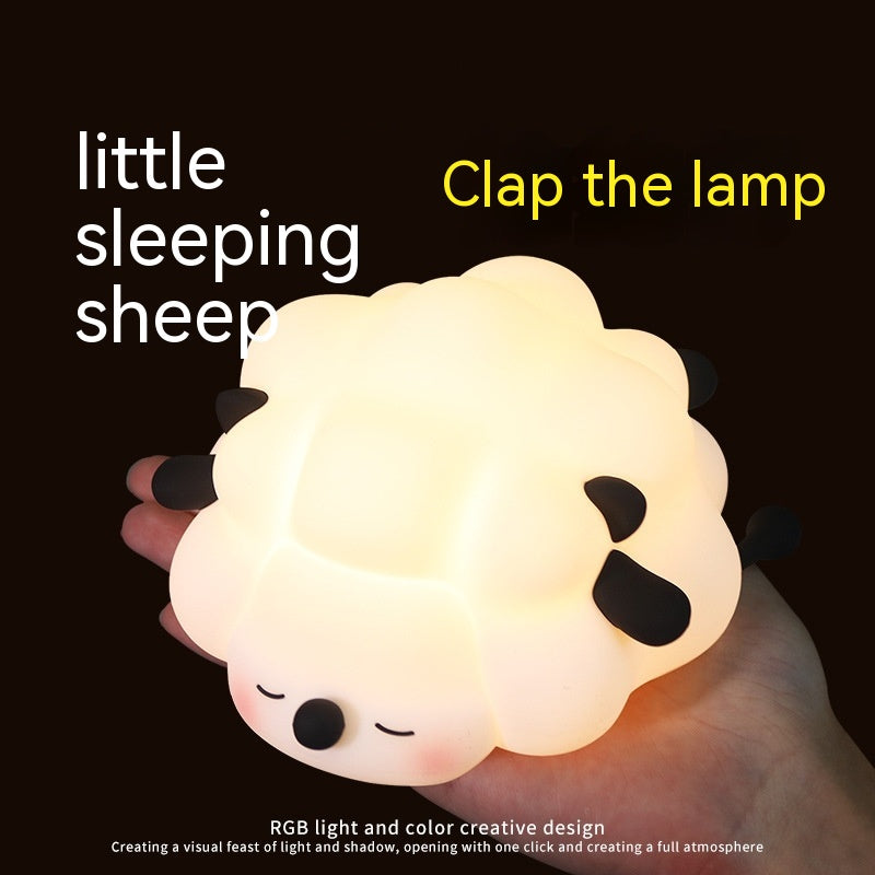 Silicone Animal Night Light | BPA-Free | 3 Brightness Levels | 30-Min Timer | 6hr Battery | Type-C | Kids Bedroom | Black, Pink, Panda & Rabbit
