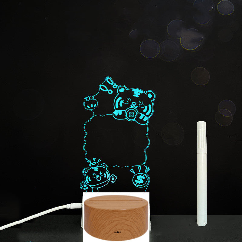 LED Acrylic Handwriting Message Board | 3W 5V USB | Touch & Remote | 16 Designs | Acrylic + ABS | Erasable Pen Included