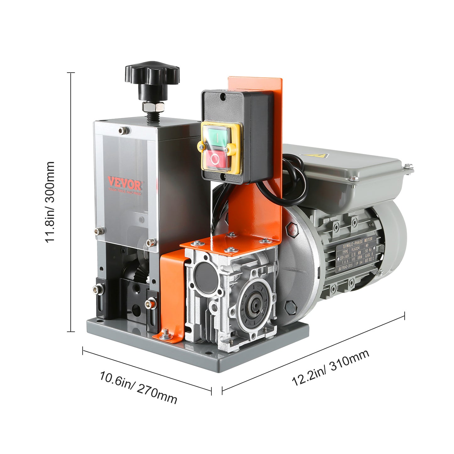 VEVOR 180W Automatic Electric Wire Stripping Machine | 0.06"-0.98", 60 ft/min, Scrap Copper Recycling